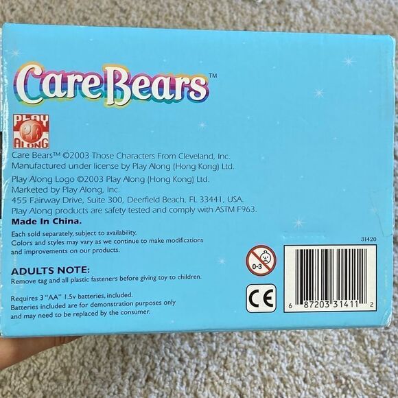 Nwt Vtg 2003 Care Bears Stuffed Purple Toy Bear + Cartoon Video Plush Animal - Picture 5 of 6
